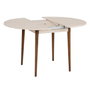 Nordure Mesa de Comedor Extensible Travertino y Nogal
